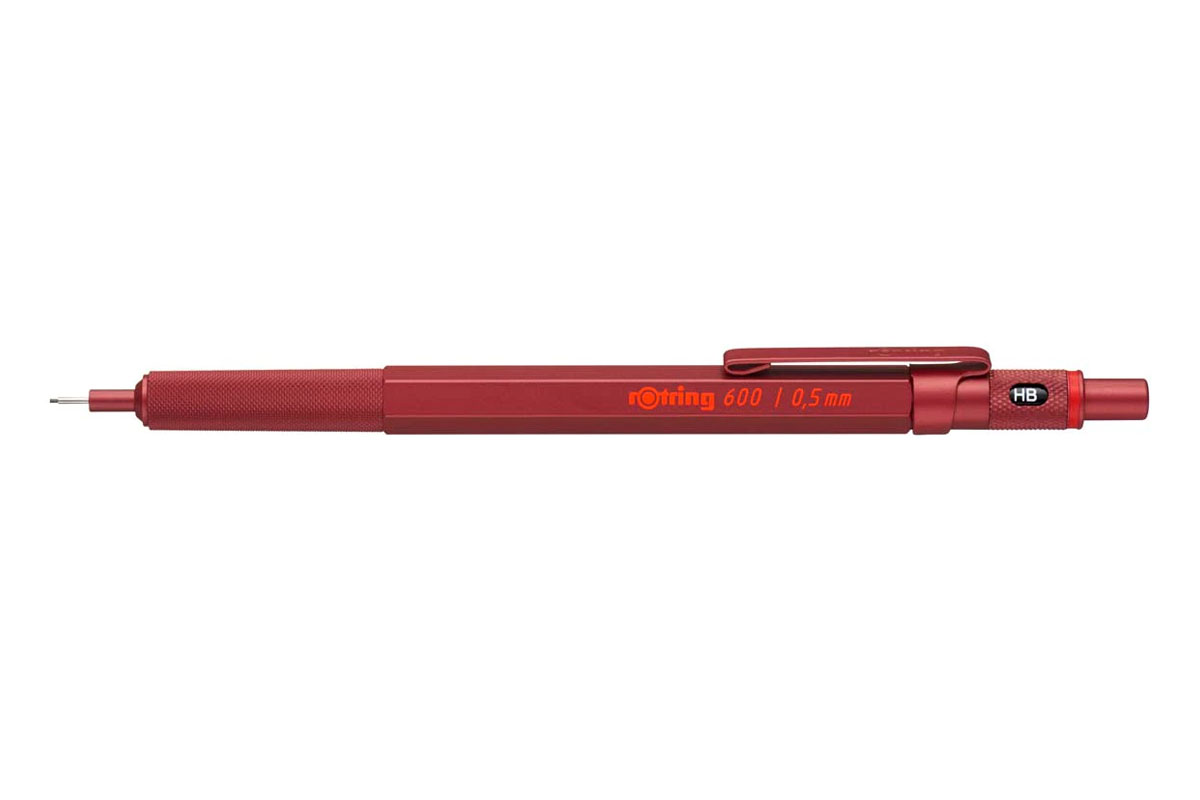 Rotring 600 0.5mm Rood Vulpotlood